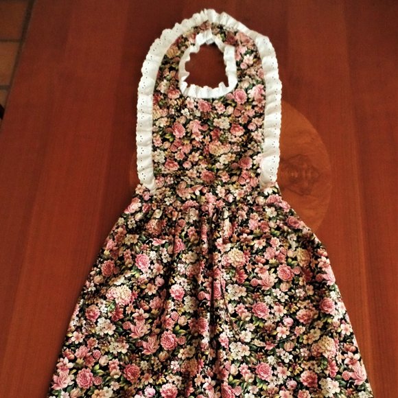 EUC- CUSTOM MADE, VINTAGE LOOK HOSTESS APRON - Picture 4 of 7